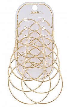 6-pair Multi Earring Set