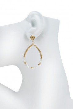 Beads Teardrop Dangle Stud Earring