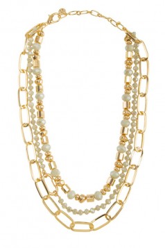 Beads Linked Chain Layered Necklace