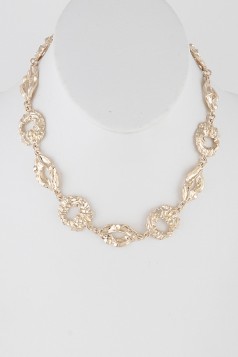 Hammered Bulk Chain Necklace