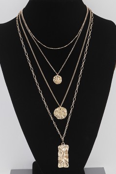Hammered Pendant Necklace