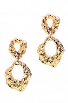 GEOMETRIC METAL DANGLE EARRING