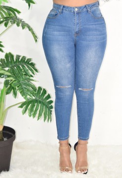 BEND A KNEE SLIT DENIM JEANS