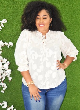 SOFT TOUCH TIE NECK BLOUSE
