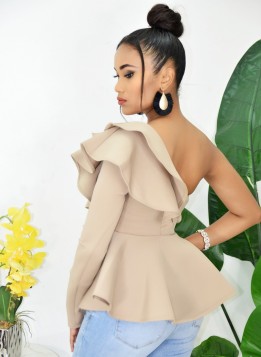 DRAMA QUEEN ONE SHOULDER TOP