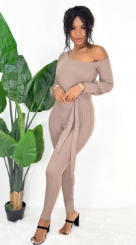 VIXEN TIE FRONT JUMPSUIT