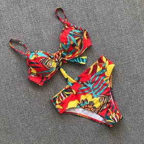 Floral Vintage Push up Bikini Vintage 