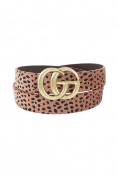 BUCKLE DOT LEOPARD STANDARD BELT